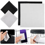 Kavon CrystalClear microfiber cloths for cleaning glasses and phone screens, 10-piece screen cleaning kit on a white background.