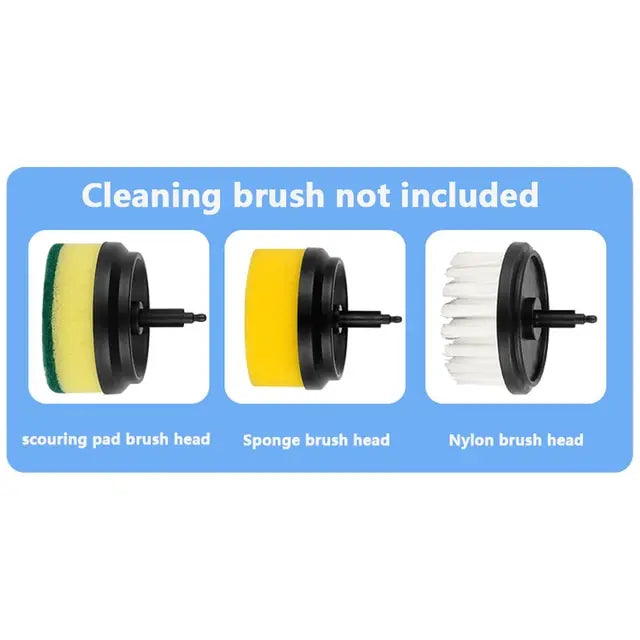 Kavon cordless electric cleaning brush with three interchangeable heads, suitable for busy homeowners' cleaning tasks.