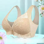 Wireless plus size bra for women by Kavon, featuring comfortable, supportive design in a nude color, ideal for everyday wear.