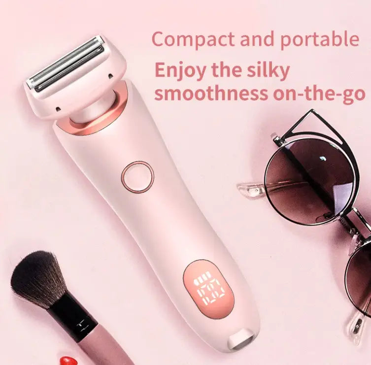 Kavon Electric Duo Shave All-In-One Shaving System for head to toe with multiple attachments and ergonomic handle.