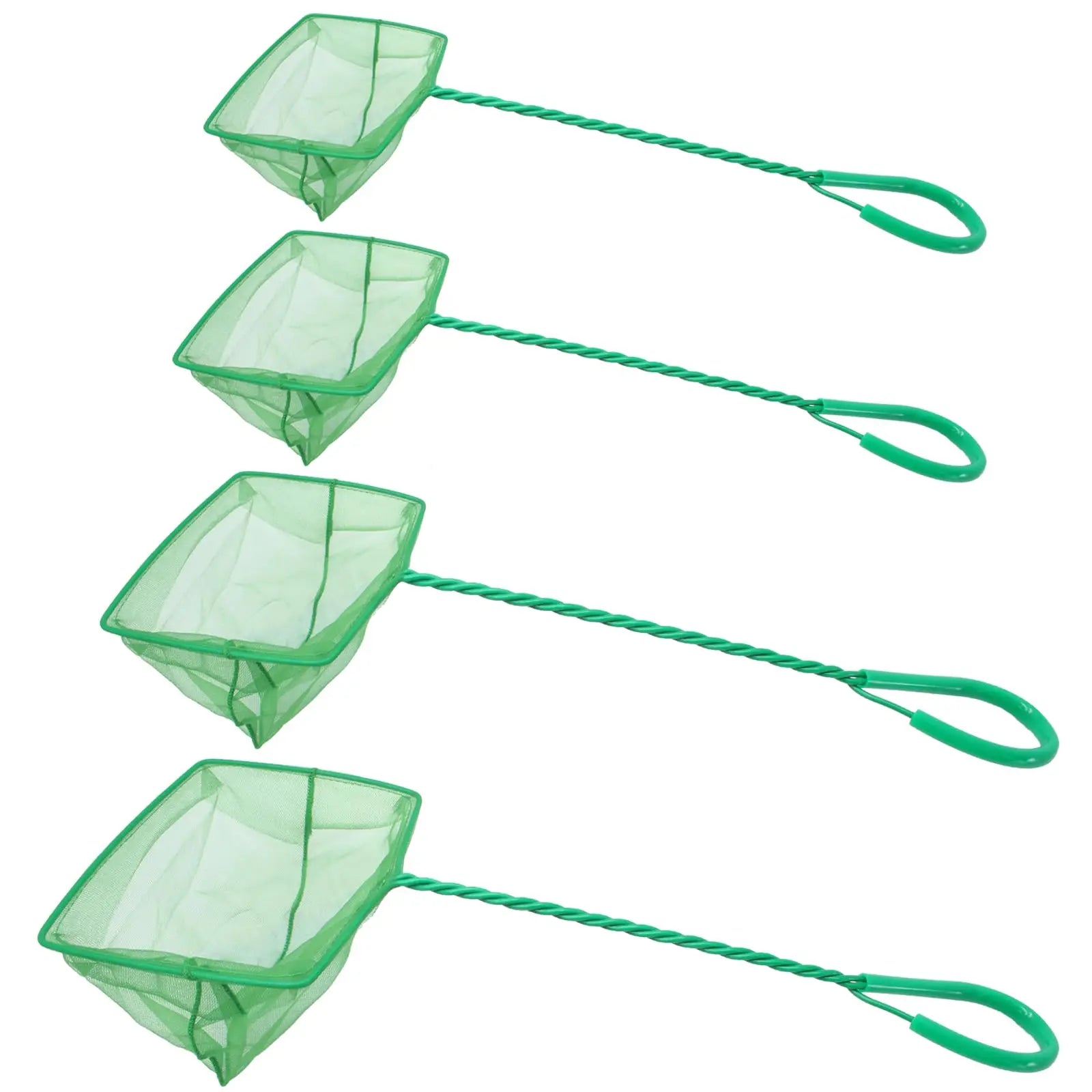Kavon PHITUODA 4-pack aquarium fish net set with handles, featuring four nylon nets in different sizes for quick fish catching.