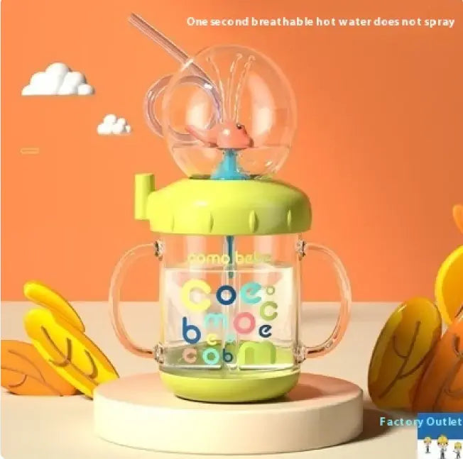 Kavon kids whale cartoon Tritan water bottle with leakproof sippy cup design in various sizes and colorful options