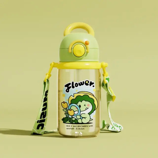 Kids whale cartoon water bottle by Kavon, Tritan leakproof sippy cup in multiple sizes and bright colors, featuring a playful whale design.