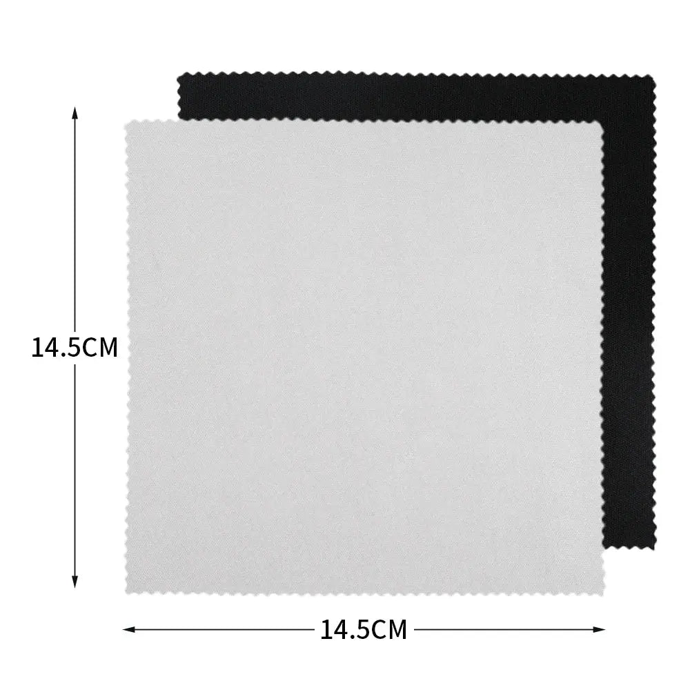 Kavon CrystalClear microfiber cloths set with 10 pieces for cleaning glasses, phones, and screens, shown in the image.