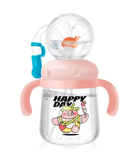 Kids whale cartoon water bottle by Kavon, leakproof Tritan sippy cup in multiple sizes and vibrant colors, designed for children.