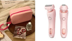 Kavon Electric Duo Shave system with head-to-toe grooming attachments, featuring sleek design and multiple shaving heads.