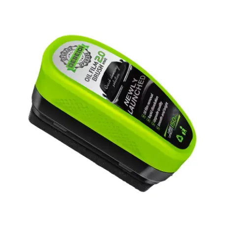 Kavon Car Glass Oil Film Remover with hydrophobic windshield coating, 150ml, showing the bottle and application process