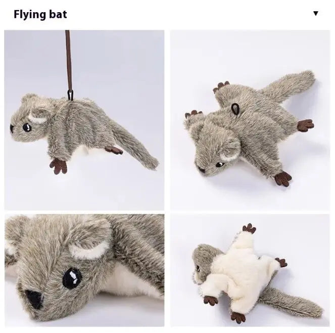 Kavon flapping bird cat toy with USB rechargeable wings, indoor interactive playmate for cats, featuring colorful, moving bird design.