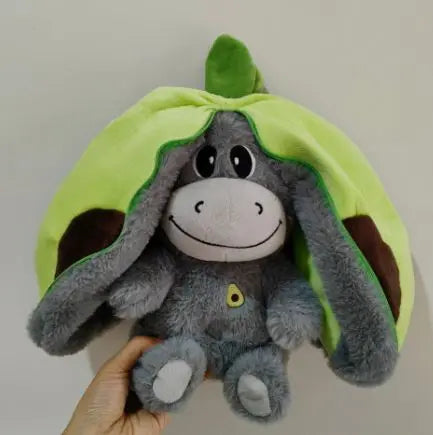 Kavon breathing plush music doll featuring a strawberry donkey with gentle light for kids, soft plush toy with calming features.