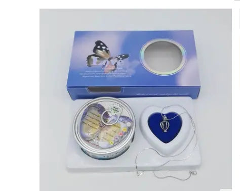 Kavon freshwater pearl necklace gift box set with radiant pearl inside, elegant jewelry presentation and luxurious design