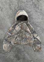 Kavon Urban Camo Unisex Oversized Hooded Sweatshirt with retro hip hop style, featuring bold camouflage pattern and hooded design.
