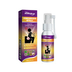 Kavon herbal hemorrhoid relief spray with calming menthol and ginseng, featuring a spray bottle and herbal ingredients.