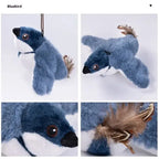 Kavon flapping bird cat toy with USB rechargeable wings, interactive indoor playmate for cats, featuring colorful, motion-activated design.