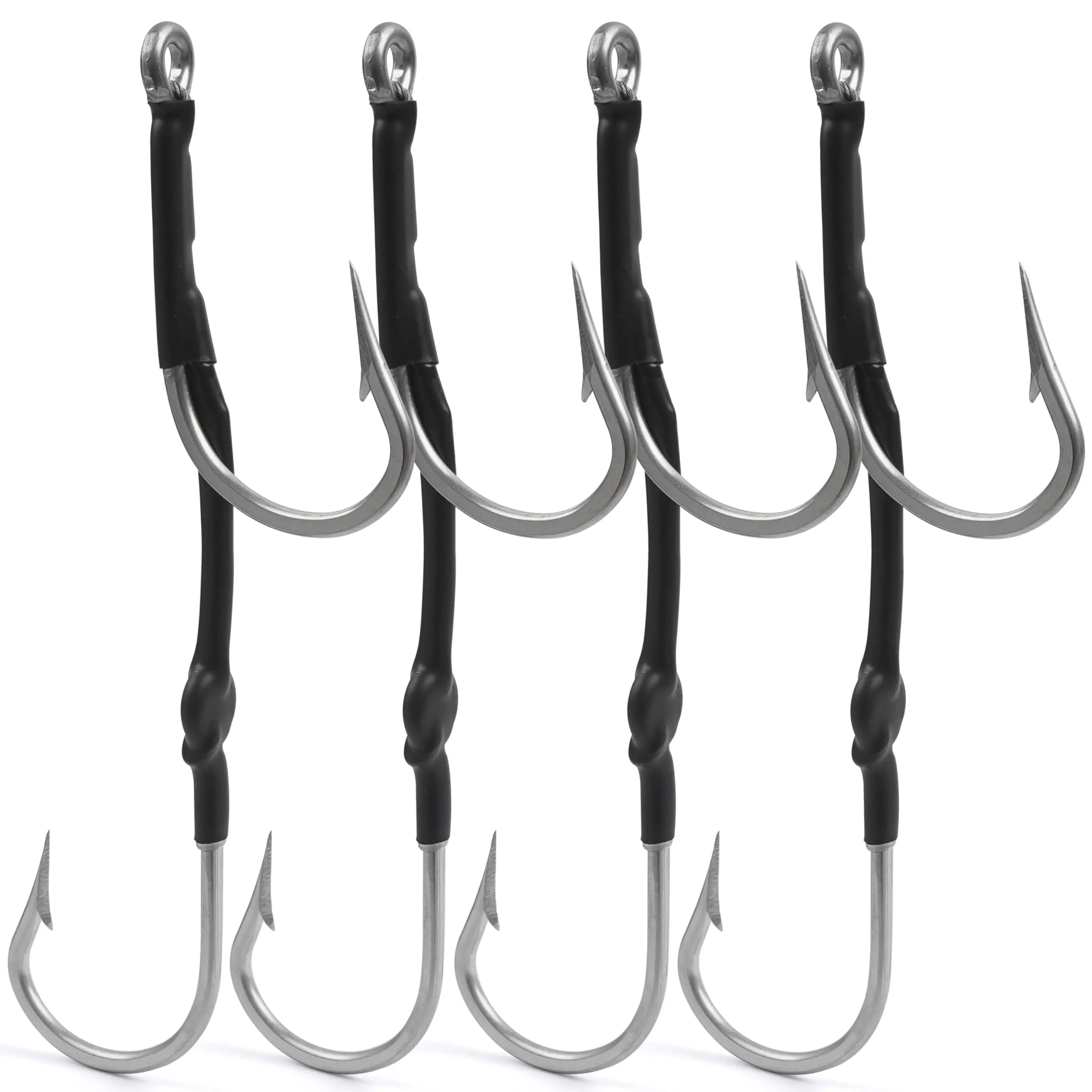 Kavon double hooks rig for saltwater trolling, offshore-ready setup designed for big game fishing, featuring durable hooks and fishing line.