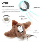 Kavon flapping bird cat toy with USB rechargeable wings, indoor interactive playmate for cats, featuring moving wing action.
