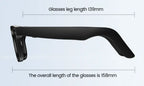 Kavon AI Camera Smart Glasses with real-time translation, HD video, anti-shake for travelers, showing sleek design and built-in camera