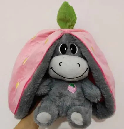 Kavon breathing plush music doll featuring a strawberry donkey design for kids, with gentle light and soft fabric.