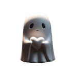 Kavon funny Halloween ghost ornament with a middle finger statue, spooky home decor for Halloween celebrations.