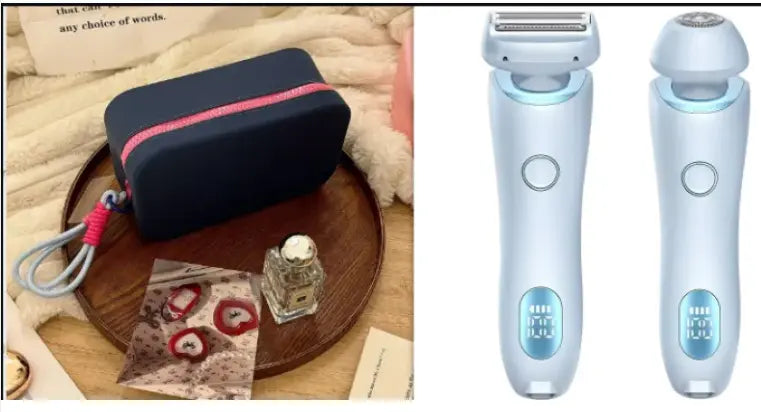Kavon Electric Duo Shave All-In-One Shaving System for head to toe with multiple attachments and sleek design.